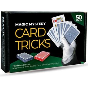Magic Makers 50 Card Tricks Kit with 2 Decks Magic Mystery Cards