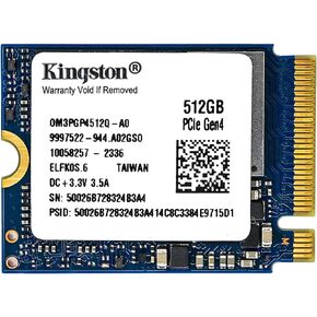 Kingston 512GB M.2 2230 PCIe Gen 4.0x4 NVMe SSD TLC NAND (Speeds up to 4700 MB/s) OM3PGP4512Q-A0 Compatible with Steam Deck Surface Ally Mini PCs
