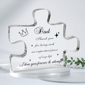 Fathers Day Dad Gifts, Dad Birthday Gifts from Daughter Son, Dad Gifts for Birthday, Daddy Gifts, Acrylic Plaque Father Gifts for Birthday Christmas Fathers Day Valentines Day Easter