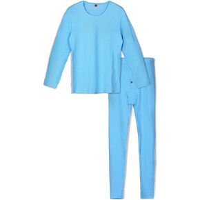 Mucwer Men Cotton Thermal Underwear Set, Base Layer Set Top Bottom Set