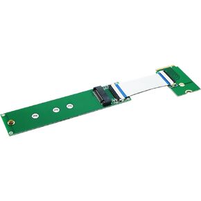 Sintech M.2 NVME 2230 to 2280 Extender,NGFF M-Key PCIe SSD 2242 to 2280 Extention Card with Anti-electromagnetic Foiled Cable 10CMS