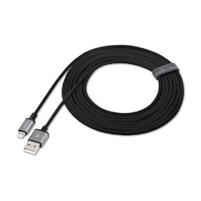 Moshi USB-A to Lightning Cable 10ft/3m [MFi-Certified], iPhone Charger for Car, for iPhone 12 Pro/12 Pro Max/12 mini/11/11 Pro Max/11 Pro/XR/XS Max, iPad/AirPods, Cable Manager Included, Black