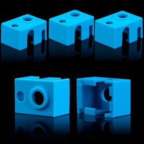 5pcs High Precision 3D Printer Heater Block V6 Silicone Sock Thermal Protection Cover Compatible with V6 PT100 3mm Cartridge Heated Block hotend and Titan Aero Extruder