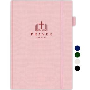 Prayer Journal for Woman, Guided Bible Journal with Index Pages, Daily & Weekly Bbile Study Journal Notebook for Note Taking, 62 Weeks Scripture, Devotional Journal, Christian Gifts for Women