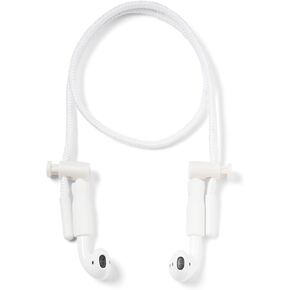 RediSet Adjustable Airpods Holder & Drawstring Cord | Secure Fit | Compatible with Any Standard Drawstring (White)