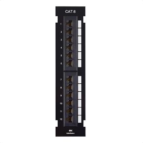Cable Matters UL Listed Mini 12-Port Vertical Patch Panel with 89D Bracket