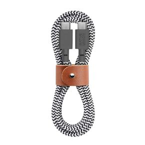Native Union Type-C Belt Cable - USB-C to USB-C 4ft Ultra-Strong Charging Cable Compatible with iPhone 15, 15 Plus, 15 Pro, 15 Pro Max, iPad Pro, iPad Air, Samsung S23, Flip 5, Fold 5 (Cosmos)