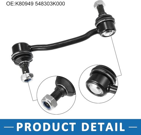 Front Sway Bar Links K80949 548303K000 Stabilizer Link Suspension Kit for Hyundai Sonata 2006-2010 Black(Set of 2) in Saudi Arabia