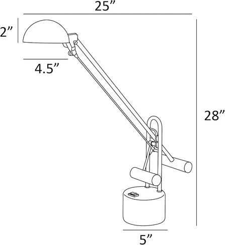 Lite Source LS-306BLK Halotech 29-Inch 8W LED Desk Lamp,Metal, Black in Saudi Arabia
