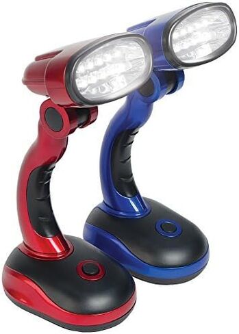 Set of 2 LED Black Desk Reading Lamp and Portable Study Lamp with 12 Led Bulbs and Bright Study Lamp for Work Station Illumination & Emergency Situations and Battery Operated Reading Lights in Saudi Arabia