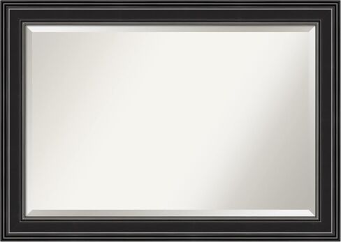 Amanti Art Bathroom Mirror, Colonial Black Wall Mirror for use as Bathroom Vanity Mirror Over Sink (30 x 42 in.) Beveled Mirror, Black Mirror, Traditional Mirror from WI, USA in Saudi Arabia