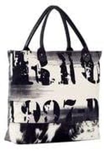Mona B. Recycled, Upcycled Vintage Canvas Collection with Vegan Leather Trim Brooklyn-Tote in Saudi Arabia