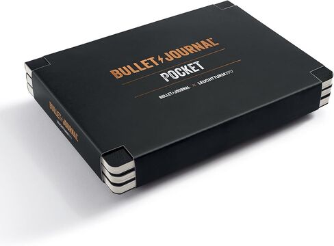 LEUCHTTURM1917 371123 Bullet Journal Pocket, 14,3x10,3 cm, 46 Numbered Double Pages, Dotted, Black, 3-Pack in Saudi Arabia