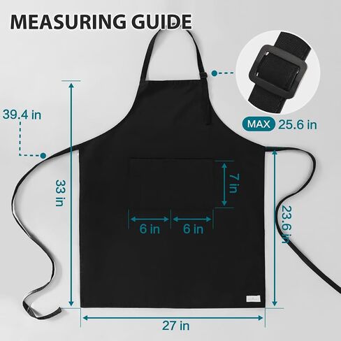 ROTANET Extra Large Apron for Men Adjustable Bib Apron with 2 Pockets Cooking Kichen Aprons Women Chef Water & Oil Resistant in Saudi Arabia