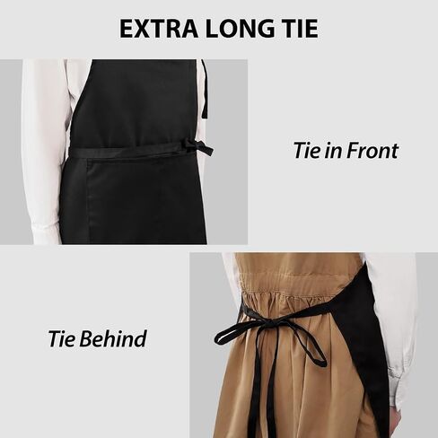 ROTANET Extra Large Apron for Men Adjustable Bib Apron with 2 Pockets Cooking Kichen Aprons Women Chef Water & Oil Resistant in Saudi Arabia