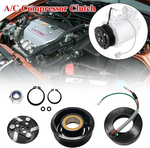 A/C Compressor Clutch Assembly Kit Plate Pulley Bearing Coil 1621 Replacement for 2002-2006 Acura RSX 4 CYL 2.0L, AC Air Conditioning Compressor Clutch Coil Auto Repair Kit in Saudi Arabia