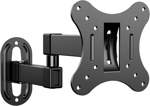 حامل تلفزيون كامل الحركة لمعظم أجهزة تلفزيون وشاشات LCD LED مقاس 14-27 بوصة، حامل تلفزيون بأذرع مفصلية واحدة مع الحد الأقصى VESA 100 × 100 مم، يحمل ما يصل إلى 11 رطل، دعم حامل التلفزيون دوار، إمالة، تعديل المستوى in Kuwait