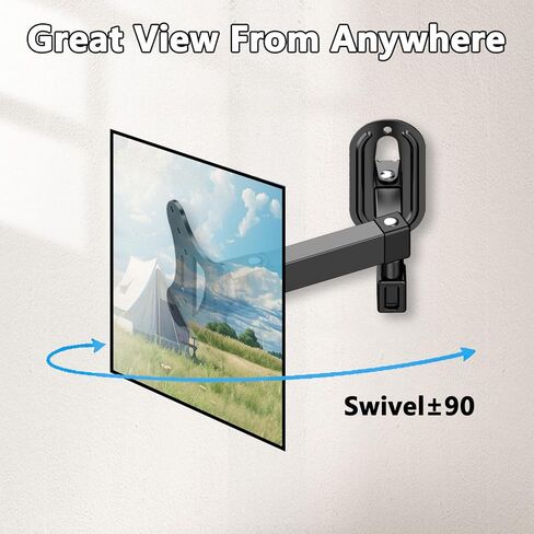 حامل تلفزيون كامل الحركة لمعظم أجهزة تلفزيون وشاشات LCD LED مقاس 14-27 بوصة، حامل تلفزيون بأذرع مفصلية واحدة مع الحد الأقصى VESA 100 × 100 مم، يحمل ما يصل إلى 11 رطل، دعم حامل التلفزيون دوار، إمالة، تعديل المستوى in Kuwait