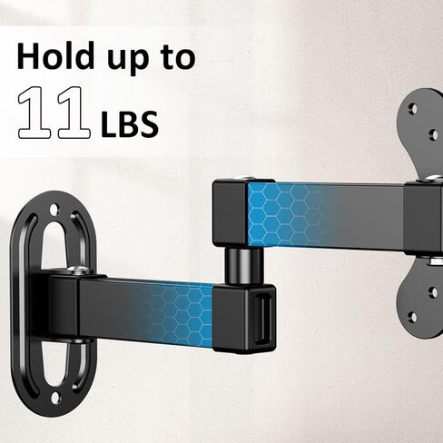 حامل تلفزيون كامل الحركة لمعظم أجهزة تلفزيون وشاشات LCD LED مقاس 14-27 بوصة، حامل تلفزيون بأذرع مفصلية واحدة مع الحد الأقصى VESA 100 × 100 مم، يحمل ما يصل إلى 11 رطل، دعم حامل التلفزيون دوار، إمالة، تعديل المستوى in Kuwait