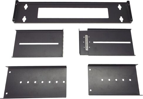 2U 19-Inch Hinged Extendable Wall Mount Bracket Collapsible Network Equipment Rack - Black in Kuwait