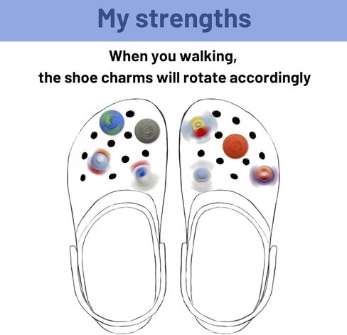 Cute Rotatable Flower Shoe Charms for Girls Funny Shoes Decor Accessories for Kids Boy Adult DIY Clog Sandals in Saudi Arabia
