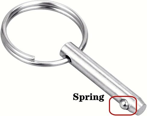2/4 Pack Stainless Steel 316 Quick Release Pin with Lanyard, Diameter：1/4inch Bimini Top Pin Marine Hardware and Free Screws (Pin Length :51mm, 4) in Saudi Arabia