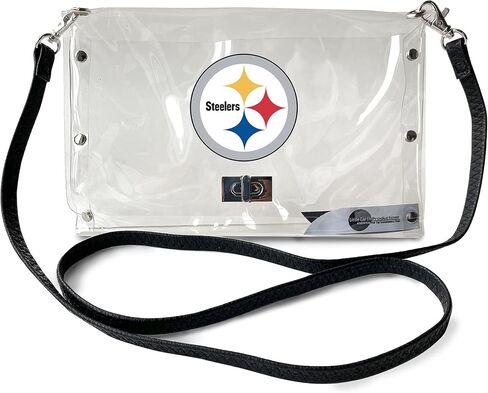 Clear Envelope Purse with Black Fashion Strap in Saudi Arabia