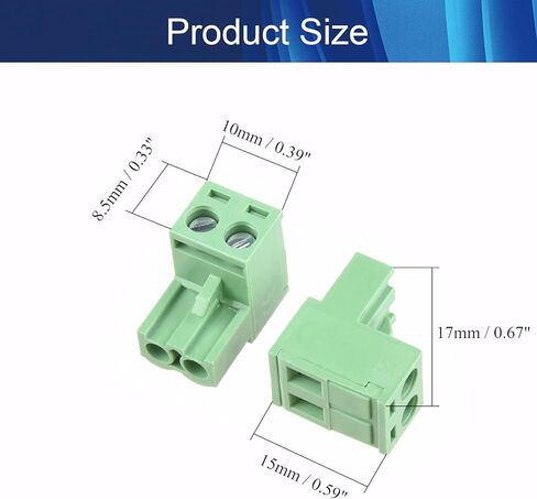 20 قطعة 300 فولت 15A 5.08 مللي متر الملعب 2P زاوية مسطحة إبرة مقعد إدراج في PCB المسمار محطة كتلة موصل 2EDGK-5.08 الأخضر ، Aicosineg in Kuwait