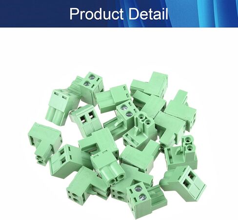 20 قطعة 300 فولت 15A 5.08 مللي متر الملعب 2P زاوية مسطحة إبرة مقعد إدراج في PCB المسمار محطة كتلة موصل 2EDGK-5.08 الأخضر ، Aicosineg in Kuwait