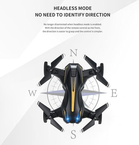 GoolRC Mini Drone for Kids, Drone with Camera for Adults, 4K HD 2 in 1 RC Quadcopter with Land and Fly Mode, LED Lights, Auto Hovering, 3D Flips, Headless Mode, APP Control, Speed Adjustment (Yellow) in Kuwait