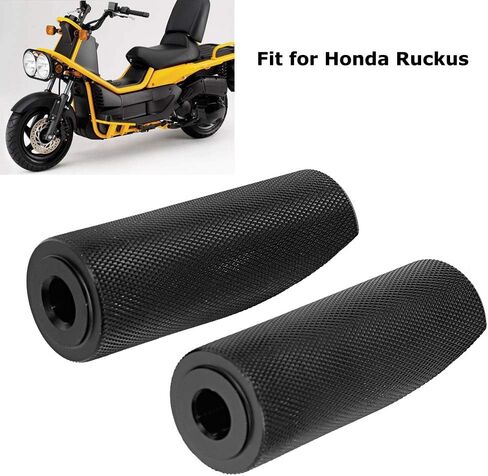 Motorcycle Floor Peg, Pack of 2 Aluminum Alloy Motorbike Motorcycle Foot Pegs Rests Motorbike Cycling Accessories Replacement Motorcycle Foot Rest Peg Fit for Honda (Black) in Saudi Arabia