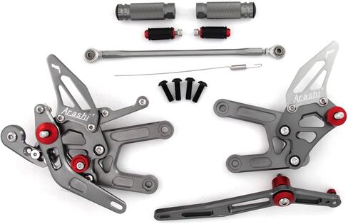 Arashi Rearsets Footrests FootPegs for YAMAHA YZF R1 R1M R1S RN32 2015-2023 Motorcycle Accessories Adjustable Foot Peg Rest Set Black 2016 2017 2018 2019 2020 in Saudi Arabia