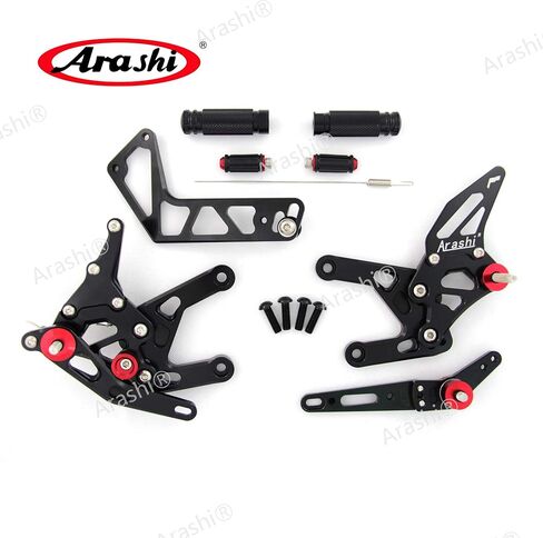 Arashi Rearsets مساند القدمين FootPegs لياماها MT07 FZ07 2014-2022 دراجة نارية الملحقات قابل للتعديل القدم ربط الراحة 1 مجموعة الأسود MT FZ 07 2015 2016 2017 2018 2019 2020 in Kuwait