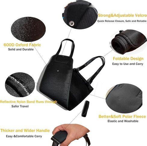 Dog Lift Harness,Dog Sling for Large Dogs hind Leg Support,Adjustable Reflective Dog Lifting Vest,Dog Rehab Harness for Helps Senior Injured Dogs (Black, Large) in Kuwait