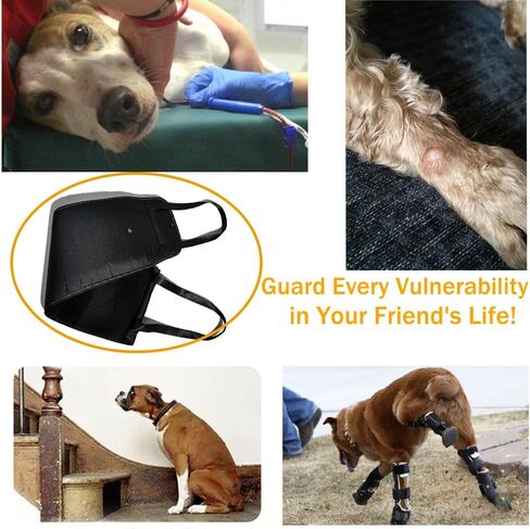 Dog Lift Harness,Dog Sling for Large Dogs hind Leg Support,Adjustable Reflective Dog Lifting Vest,Dog Rehab Harness for Helps Senior Injured Dogs (Black, Large) in Kuwait