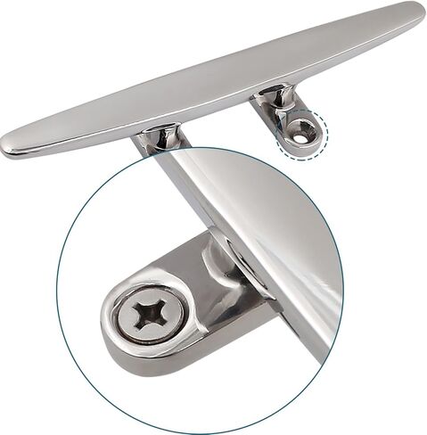 SHENGHUISS Boat Cleat 316 Stainless Steel Open Base Boat Dock Cleats Flat Top Mooring Cleat for Boat, Deck, Dock, Hook (4"/5"/6"/8"/10") in Saudi Arabia