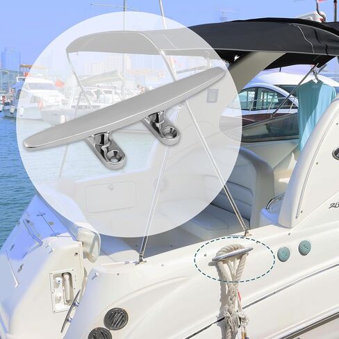 SHENGHUISS Boat Cleat 316 Stainless Steel Open Base Boat Dock Cleats Flat Top Mooring Cleat for Boat, Deck, Dock, Hook (4"/5"/6"/8"/10") in Saudi Arabia