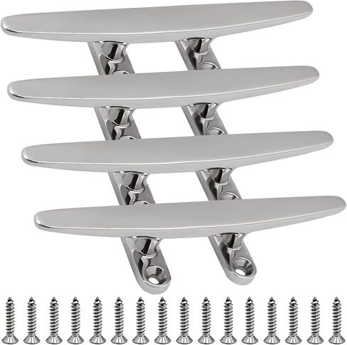 SHENGHUISS Boat Cleat 316 Stainless Steel Open Base Boat Dock Cleats Flat Top Mooring Cleat for Boat, Deck, Dock, Hook (4"/5"/6"/8"/10") in Saudi Arabia