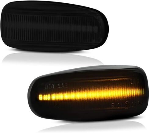 VIPMOTOZ Amber LED Strip Side Indicator Light Front Fender Turn Signal Lamp For Mercedes-Benz CLK W208 C208 SLK R170 Compatible with Dodge Sprinter, Smoked Lens, 2-Piece Driver & Passenger Side in Saudi Arabia