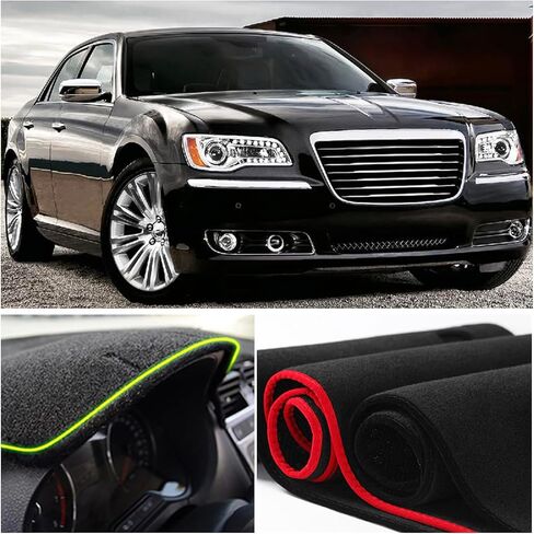 Dash Mat Cover Interior Dashboard Protection pad Compatible with Chrysler 300 300C Sedan 2011-2023 Dashboard Cover Pad Carpet Protector (Black Trim) in Saudi Arabia