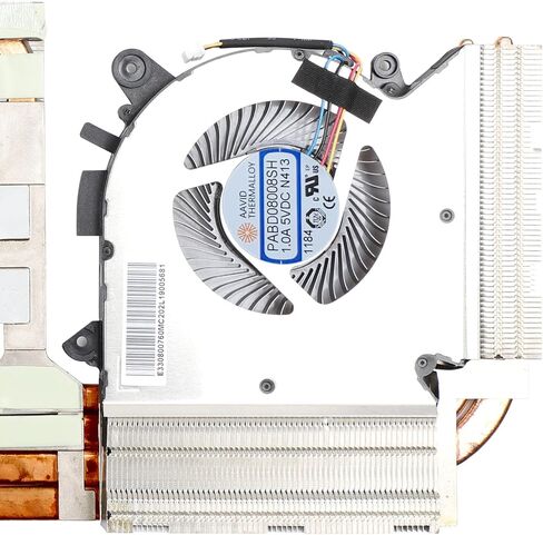 مروحة تبريد بديلة لوحدة المعالجة المركزية ووحدة معالجة الرسومات مع مبدد حراري لـ MSI GF65 MS-16W1 MS-16W2 P/N: N413 PABD08008SH (DC5V 1.0A)، N433 PAAD06015SL (DC5V 0.55A) in Saudi Arabia