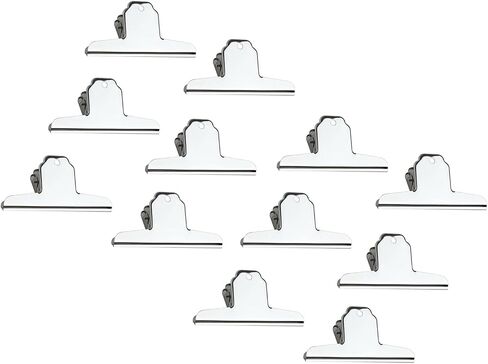 4inch Large Bulldog Clip, Silver Stainless Steel File Money Binder Clips Clamps Metal Food Bag Paper Clips for Home Office School Paper Supplies 12Pack in Saudi Arabia