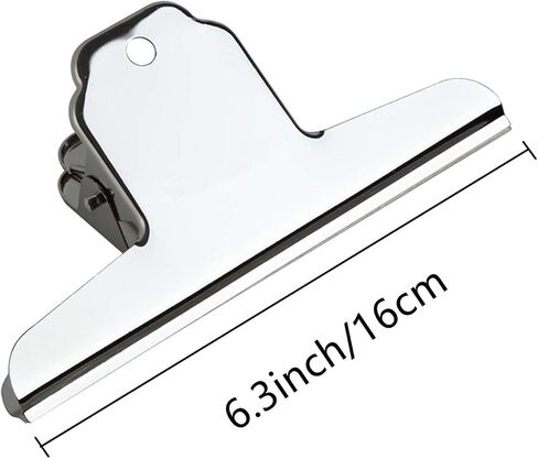 4inch Large Bulldog Clip, Silver Stainless Steel File Money Binder Clips Clamps Metal Food Bag Paper Clips for Home Office School Paper Supplies 12Pack in Saudi Arabia