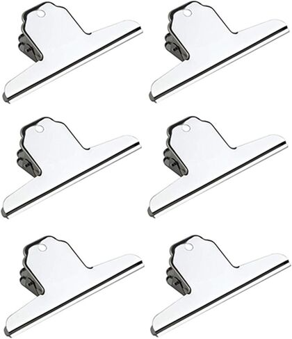 4inch Large Bulldog Clip, Silver Stainless Steel File Money Binder Clips Clamps Metal Food Bag Paper Clips for Home Office School Paper Supplies 12Pack in Saudi Arabia