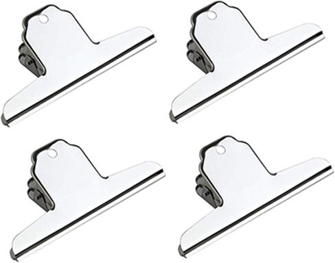 4inch Large Bulldog Clip, Silver Stainless Steel File Money Binder Clips Clamps Metal Food Bag Paper Clips for Home Office School Paper Supplies 12Pack in Saudi Arabia