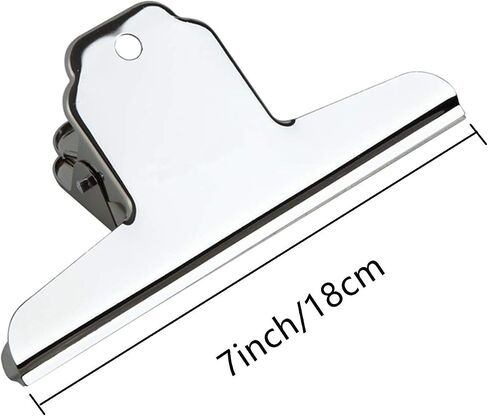 4inch Large Bulldog Clip, Silver Stainless Steel File Money Binder Clips Clamps Metal Food Bag Paper Clips for Home Office School Paper Supplies 12Pack in Saudi Arabia