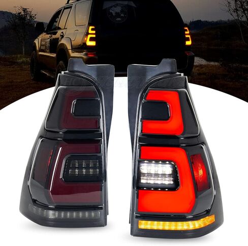 أضواء خلفية LED HCmotion لسيارة Toyota 4Runner 4th GEN 2003-2009، مجموعة مصابيح الذيل مع الرسوم المتحركة لبدء التشغيل، LED كامل مع إشارة انعطاف تسلسلية in Saudi Arabia