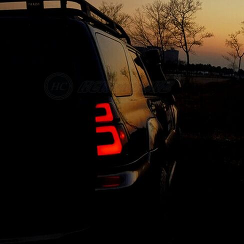 أضواء خلفية LED HCmotion لسيارة Toyota 4Runner 4th GEN 2003-2009، مجموعة مصابيح الذيل مع الرسوم المتحركة لبدء التشغيل، LED كامل مع إشارة انعطاف تسلسلية in Kuwait