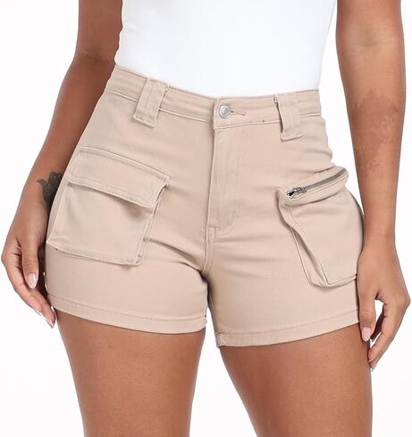 WAYRUNZ High Waist Cargo Shorts for Women in Saudi Arabia