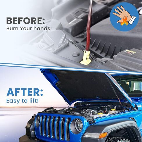 ARANA Front Hood Struts Lift Supports Gas Prop Shocks for 2018-2023 Jeep Wrangler JL 2020-2023 Jeep Gladiator Car Front Bonnet Hood Engine Cover Compatible & Brackets Replacement Parts, Pack of 2 in Kuwait